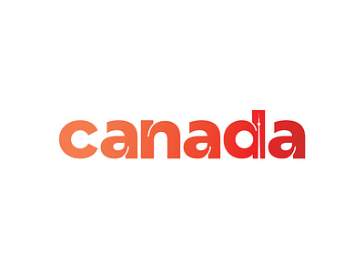 Canada canada canada immagration canada logo design icon illustration logo typography vector