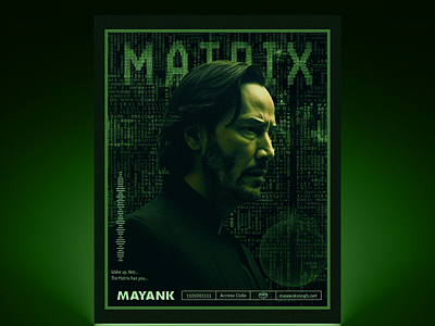 The Matrix - Poster design figma graphic design midjourney poster the matrix themayanksingh