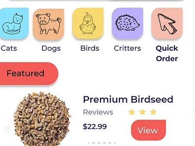 Pet supply ordering app, Treat or Tweet branding graphic design motion graphics ui