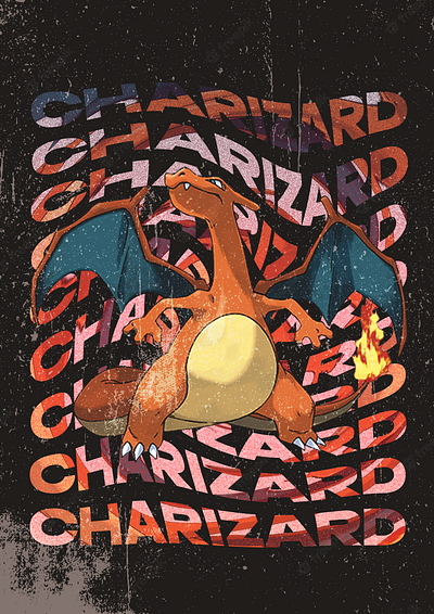 CHARIZARD art design graphic design illustration pokemon poster wallpaper