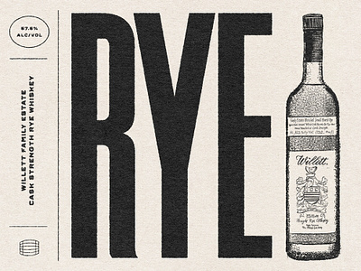 Rye Guy alcohol bourbon distress drinks icon illustration lettering press printing rye rye whiskey typography whiskey willett wisky