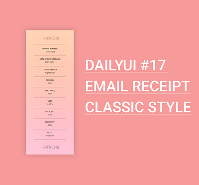 #DailyUi - #017 | Email Receipt branding dailyui design figma illustration logo receipt ui ux uxui vector