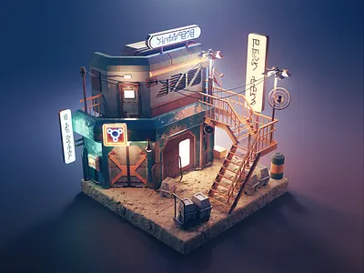 Guardians of the Galaxy 3d blender diorama guardians of the galaxy illustration isometric lowpoly marvel movie render