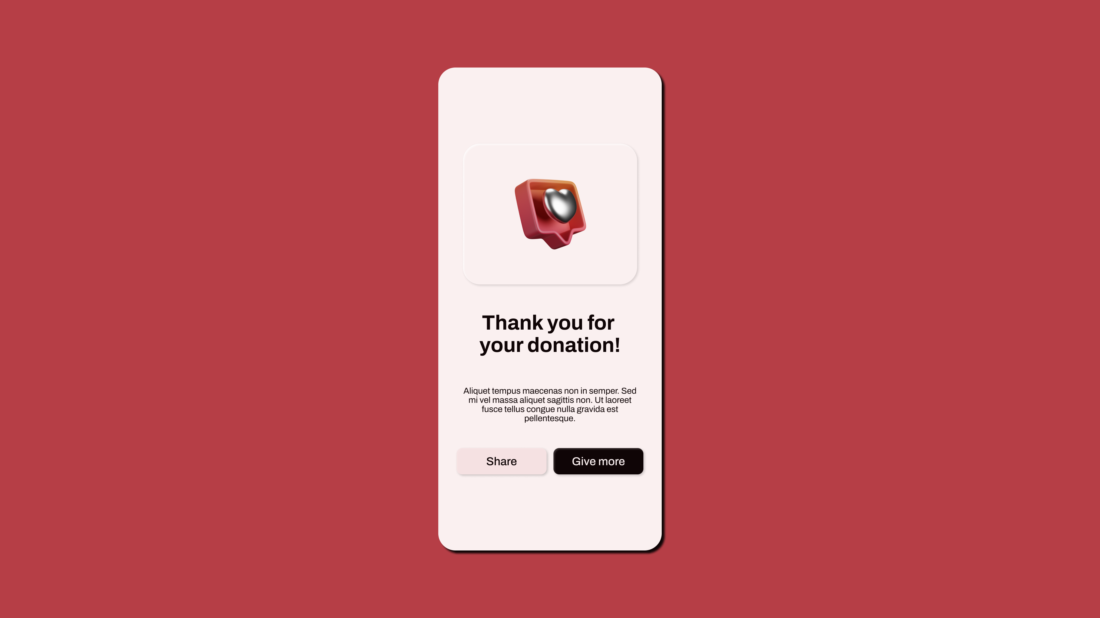 Thank You 077 daily ui dailyui donate donation mobile thank you thanks ui uidesign