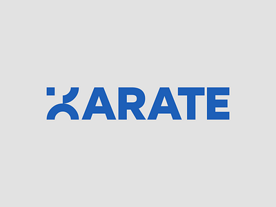 "KARATE" LOGO_WORDMARK + ICON branding cool creative design graphic design icon logo minimal simple wordmark