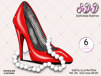 High heels Boos babe boss babe clipart high heels illustration red high heels red shoes