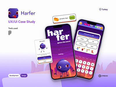 Harfer - Case Study app casestudy design etrexio game puzzle ui ux word