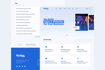 Majesthink - Tech Company Profile agency business design development figma landing page tech ui website