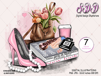 you are badass badass bag book boss babe clipart design high heels illustration pink shoes shoes