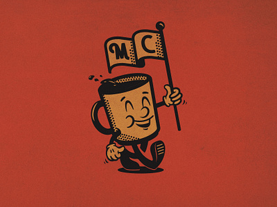 Mr. Coffee cartoon coffee comic illustration mug retro vintage