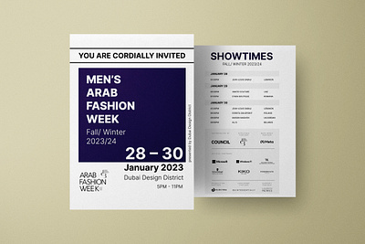 Men's Arab Fashion Week e-invite dubai email invite fashion graphic design poster