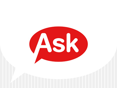 Ask ask branding bubble graphic design logo