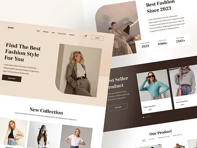 Badis Fashion Website fashion website ui design ux design web design