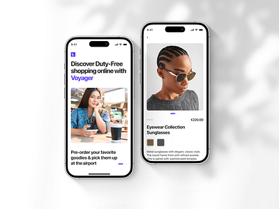 Duty free mobile application design duty free e commerce interface mobile app onboarding online shopping product page typography ui ux
