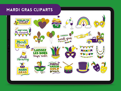 Mardi Gras Cliparts branding clipart design festival graphic graphic design holiday illustration mardi gras sticker vector