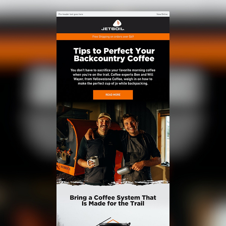 Multi product Email Template for Jetboil by Andrew King on Dribbble