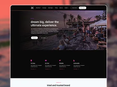 Anykrowd web design app design event design saas ui web design