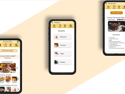 Bakery Recipe App app design typography ui