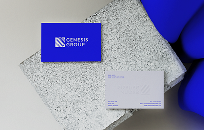 Genesis Group | Brand Collateral app brand branding business card concrete design estate genesis group investment logo logo design minimal mock print real simple texture up