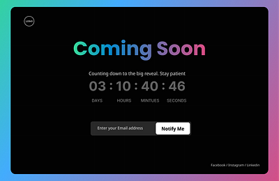 Coming Soon #DailyUI Day-48 coming comingsoon dailyui design figma graphic design ui userinterface