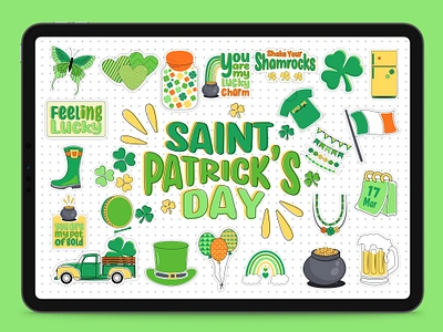 St Patrick's Day Cliparts branding business clipart design graphic graphic design illustration st patricks day sticker vector