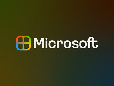 Microsoft Rebrand branding clean corporate identity design fonts gradient logo gradients graphic design illustrator instagram logo logo design microsoft modern photoshop rebrand redesign vector
