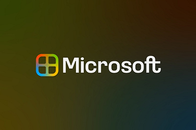 Microsoft Rebrand branding clean corporate identity design fonts gradient logo gradients graphic design illustrator instagram logo logo design microsoft modern photoshop rebrand redesign vector