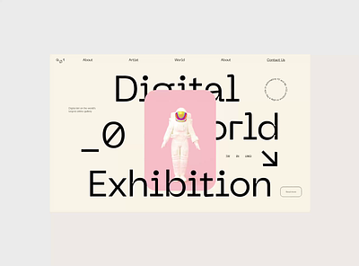 Digital world Exhibition Website design digital exhibition gallery graphic product page ui uiux user experinece user interface ux web web design website world