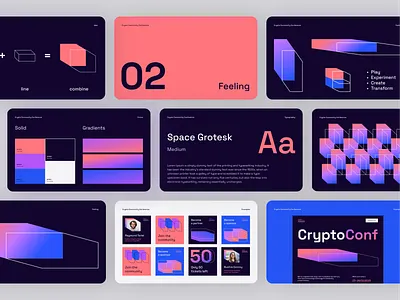 Crypto Conference Key Visual brand branding colors conference crypto dark mode gradients key visual styleguide ui ui design visual materials