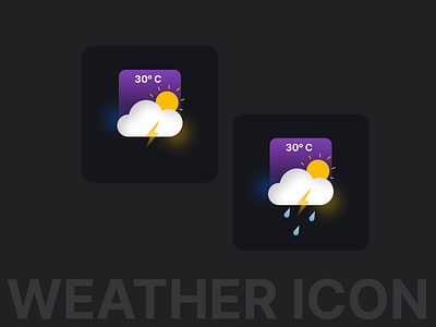 Weather Icon app daily ui dailyui design mobile design weather icon