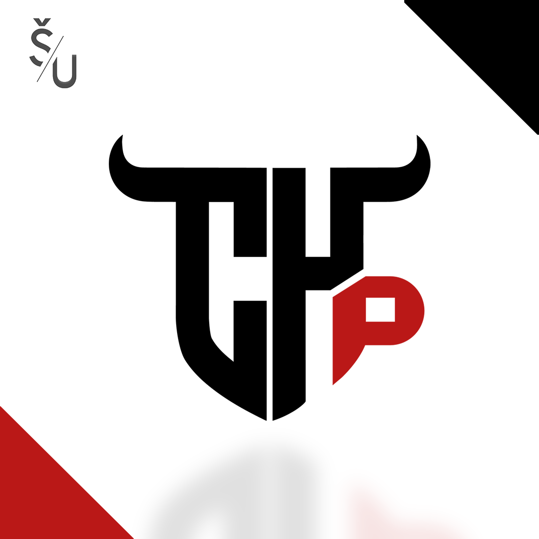 Example of Black and red Logo (CH and P) for Petr Chýla