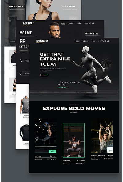 Premium Website Design for A Luxury Fitness Clothing Brand branding design fashion fitness graphic design gym marketing ui uiux ux website website design