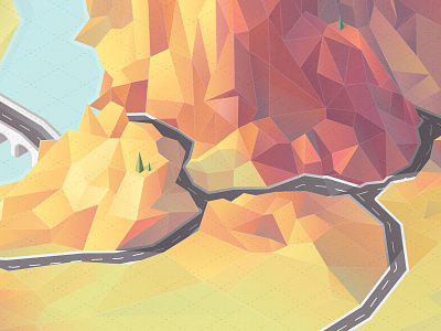 Low Poly Vector Map Illustration - Details adobe architecture graphic design illustration lowpoly minimal terrain ui