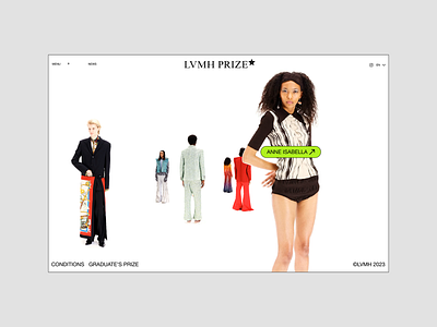 LVMH Prize 2023 Showroom 3d award design fashion lvmh prize responsive ui ux webgl website