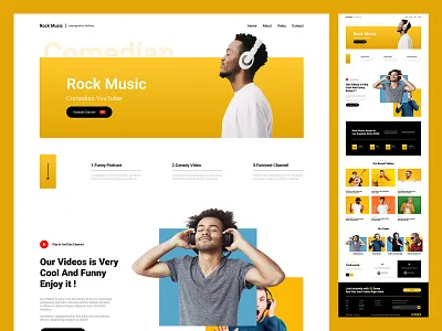 Rock Music Website Templated Design appdesign branding graphicdesign landingpage mobiledesign productdesign prototype rock music templatedesign uidesign userexperiencedesign userinterfacedesign uxdesign uxresearch visualdesign webdesign webdevelopment wireframes