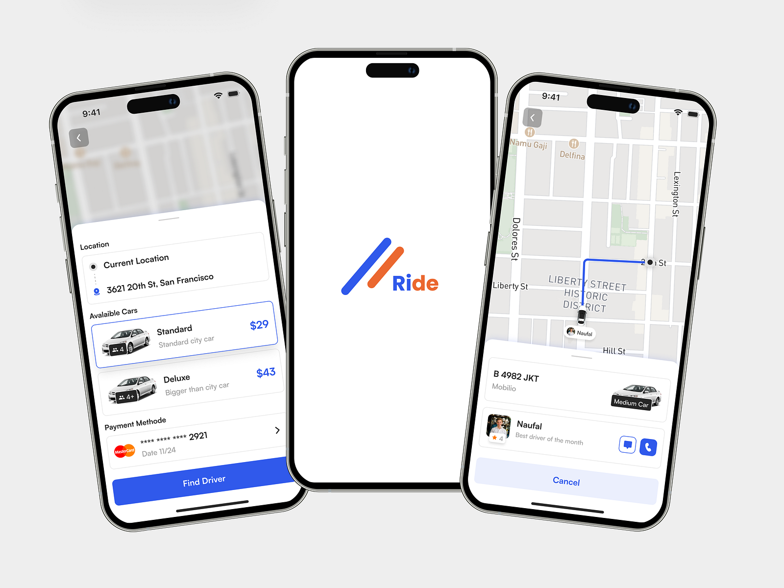 Ride Taxi Delivery App by Naufal Hanif R for Matriks Studio on Dribbble