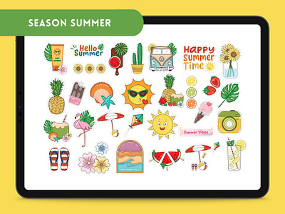 Season Summer Cliparts clipart design design graphic graphic holiday illustration season summer seasonal sticker summer vector