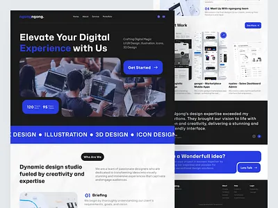 ngangngong. - Digital Agency Landing Page agency agency landing agency landing page agency website business company company profile creative agency design agency digital agency landing landing page marketing studio ui uidesign uiux web web design website