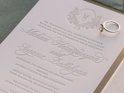 Letterpress Invite illustration invitation letterpress wedding branding