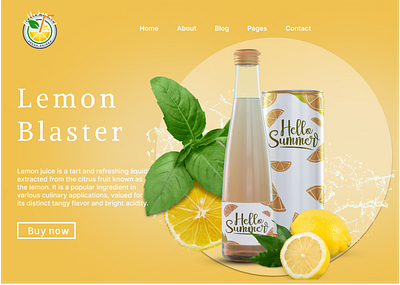 Natural Drinks Website Landing Page branding design ecommerce illustration landing page logo ui ux vector website design