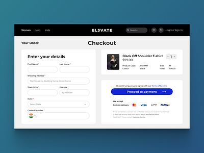 Checkout Page of Online Store creativeui dailyui designinspiration designsbydevindra designthinking digitaldesign interactiondesign mobileappdesign productdesign prototype uianimation uipatterns uiux design uiuxdesign userexperience userinterface uxresearch visualdesign webdesign wireframes