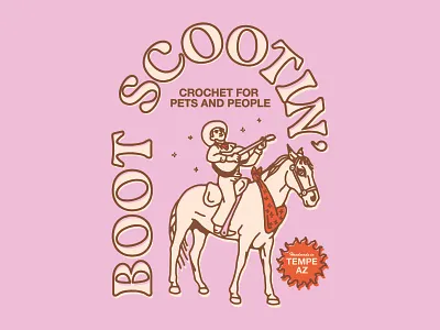Boot Scootin' Crochet apparel arizona cowboy guitar horse shirt southwest southwestern vintage