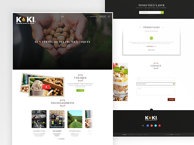 KOKI ® Landing page brand branding french graphic design landing page noisettes noix de france nut hazelnut photoshop psd print designer typo typography ui ux designer