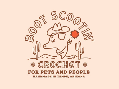 Boot Scootin' Crochet apparel arizona cactus cowboy dog pets shirt southwest southwestern vintage