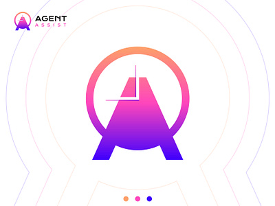 Agent Assist aa agent assist branding clock graphic design logo