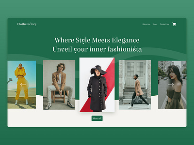 Landing page design design fashion hero section ui user interface visual design web design website