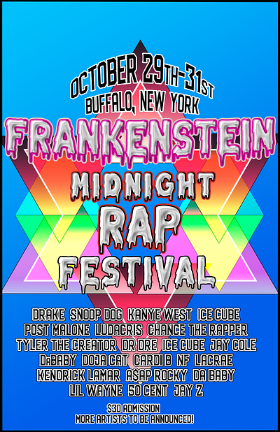 (Original ) Music Festival Poster celebrities design festival graphic design music shapes