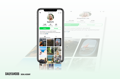 DailyUI - Account 006 account challenge dailyui design mobile social socialaccount ui