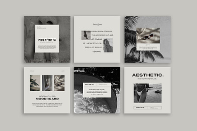 Instagram Aesthetic Template II #3 app branding design graphic design illustration logo typography ui ux vector
