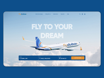 The main screen of the airline company concept branding concept design graphic design landing page ui web design